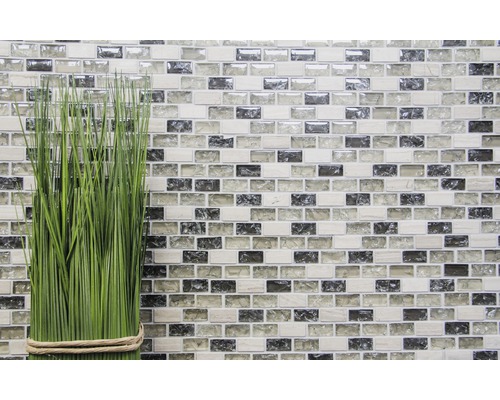 Väggkakelmosaik med glasutseende och dekoration