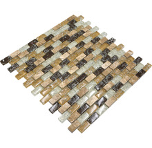 Mosaikplatta av glas och sten