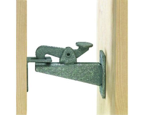 Metallgrindlås för fastsättning på trägrindar