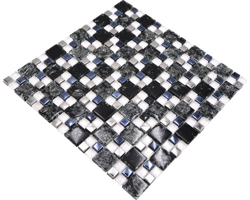 Mosaikplatta med glas- och marmorutseende