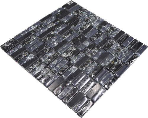 Mosaikplatta av glas och natursten