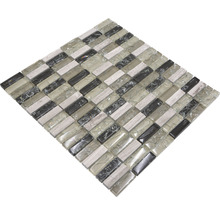 Mosaik glas med natursten XIC S1252 32,2x31 cm