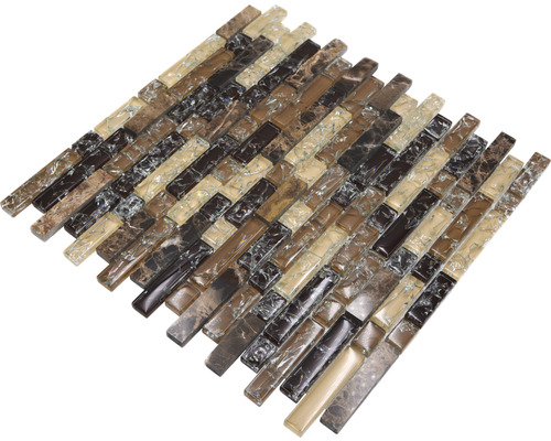 Mosaikplatta i bruna och beiga toner