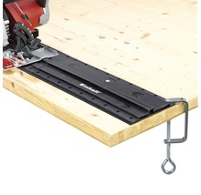 Einhell styrskena med skruvtving på träbord