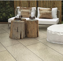 Utomhusklinker FLAIRSTONE Granitkeramik Garden sand 90x45x2 cm