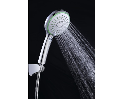 Handdusch med duschslang och vattenstråle