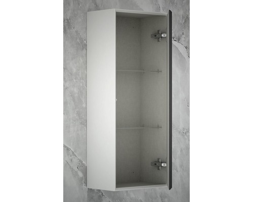 Öppet badrumsskåp i högt format med två hyllor