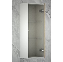 Badrumsskåp Väggskåp BADEN HAUS Bellagio vit/ljus ek 40x100x25cm