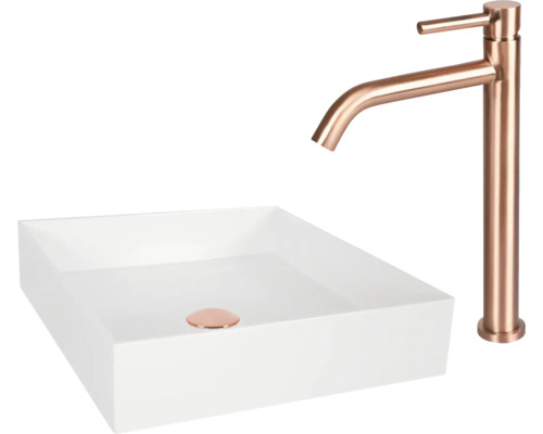 Tvättställ och blandare för badrummet