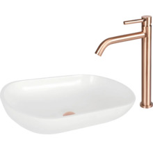 Tvättställsskål av keramik med blandare