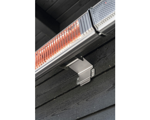 Väggmonterad terrassvärmare med fäste