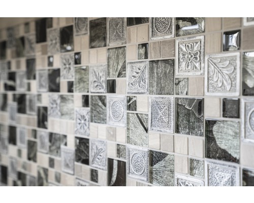 Väggplattor med olika mönster och texturer för väggdesign