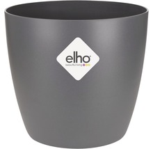 Grå blomkruka i plast med Elho-logotyp
