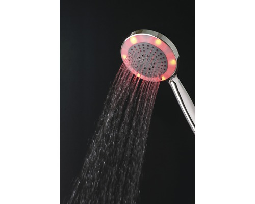 Handdusch med LED-belysning och vattenstråle
