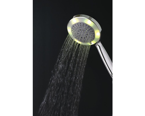 Handdusch med LED-belysning och vattenstråle