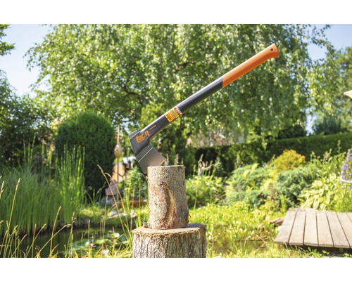 Klyvyxa i trädstammen i trädgården