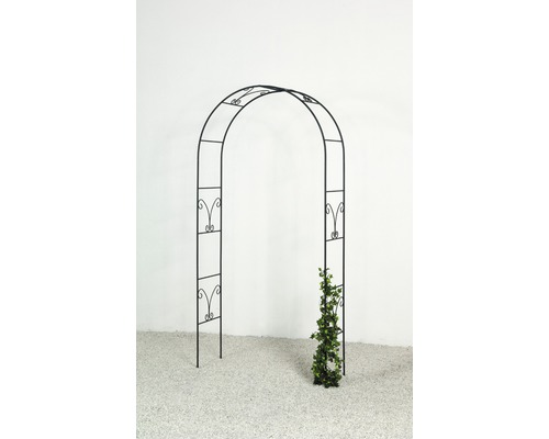 Trädgårdsbåge i metall med växtstöd