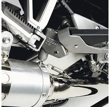 Detaljvy av Novus N-25 motorcykelavgassystem