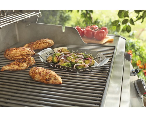 Grill med kyckling och grönsaker i grillpanna