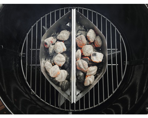 Grill med kol och kolhållare