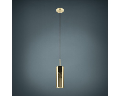 Taklampa EGLO Selvino 1L guld Guldfärgad pendellampa med cylindrisk lampskärm