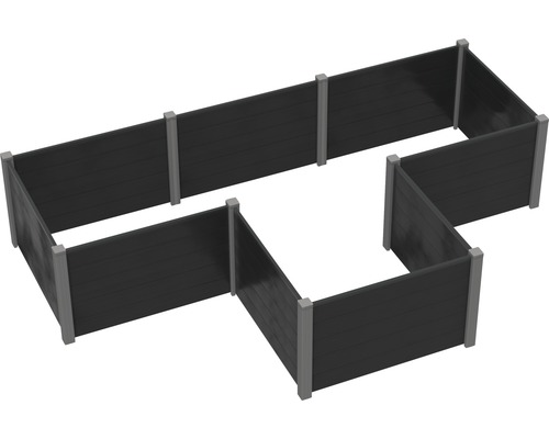 Trädgårdsrabatt av plast med modulstruktur