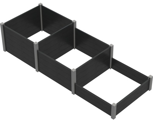 Trestegs hög pallkrage av plast