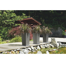 Självvattnande blomkruka LECHUZA Cubico Cottage plast 40x40x75cm granit