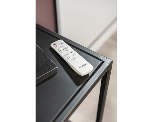 Eurom fjärrkontroll på ett bord