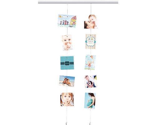 Fotogalleri med diverse upphängda bilder