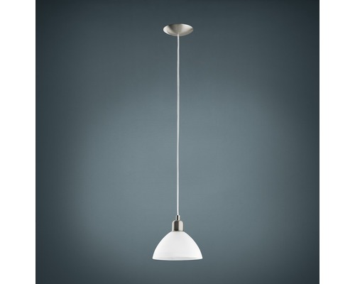 Taklampa EGLO Brenda matt nickel Pendellampa med lampskärm