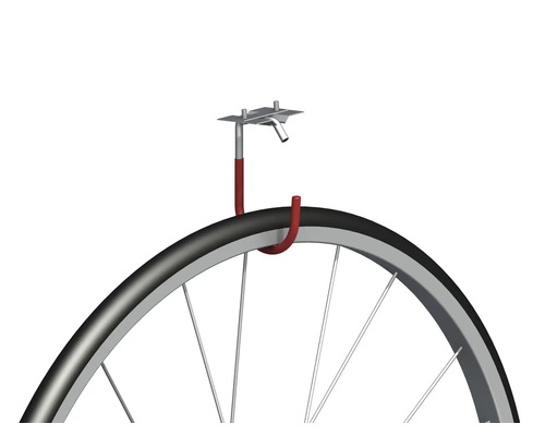 Cykelupphängning med ett cykeldäck för takmontering