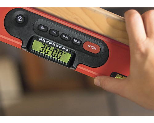 Digitalt vattenpass med display för vinkelmätning