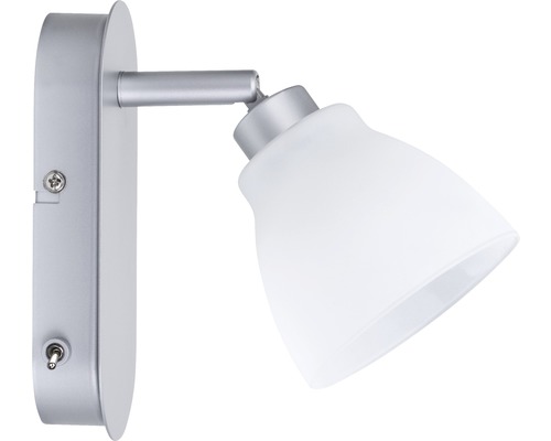 Vägglampa med svängbart huvud och strömbrytare