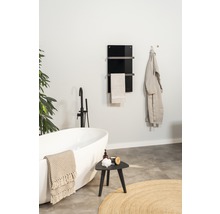 Infraröd värmepanel EUROM med handdukshållare Sani svart 48x84 cm 400 W Wi-Fi