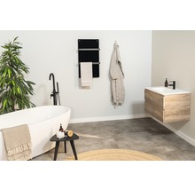 Infraröd värmepanel EUROM med handdukshållare Sani svart 48x84 cm 400 W Wi-Fi