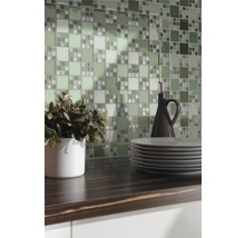 Mosaik glas XCM 8570 30x30 cm grön/vit