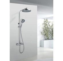 Duschsystem med huvud- och handdusch i badrummet