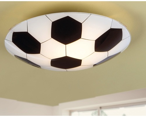 Barnlampa EGLO Plafond Junior fotbollsmönstrad en ljuskälla Ø245mm