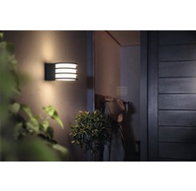 Vägglykta PHILIPS Hue Lucca LED White Ambience Outdoor 9,5W 806lm 2700K varmvit H 215mm antracit-thumb-3