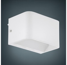 Vit, rektangulär vägglampa för inomhusbruk