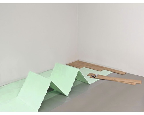 Läggning av laminat med stegljudsisolering i ett rum