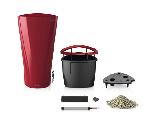 Lechuza Classico 43 komplett set med blomkruka, innerkruka, jordsubstrat och vattennivåindikator