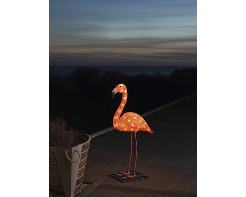 Flamingo KONSTSMIDE 48 bärnstensfärgad LED akryl 45x65x16cm IP44