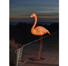 Dekorativ flamingo med belysning för utomhusbruk