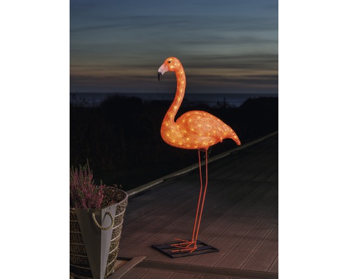 Flamingo KONSTSMIDE 96 bärnstensfärgade LED akryl 54x110x20cm IP44