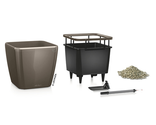 Blomlådeset med insats, vattennivåindikator och växtgranulat