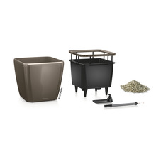 Lechuza Cube Glossy kruka med tillbehör