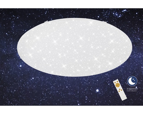 Taklampa med stjärnmönster och fjärrkontroll