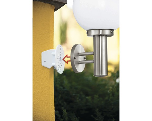 Utomhuslampa för väggmontering med monteringsplatta